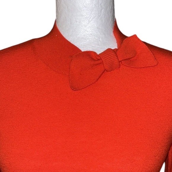 Kate Spade Red Orange Bow Detail Cashmere Blend Sweater - S - Picture 6 of 13